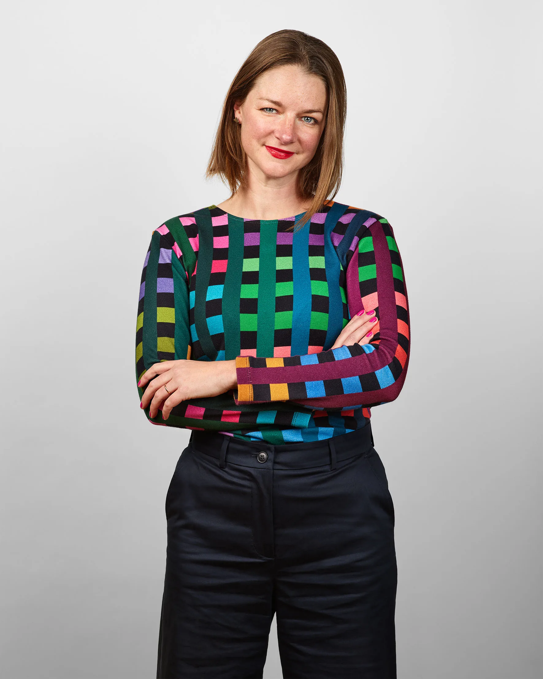 The collector of the Spice Girls memorabilia, photographed with it.