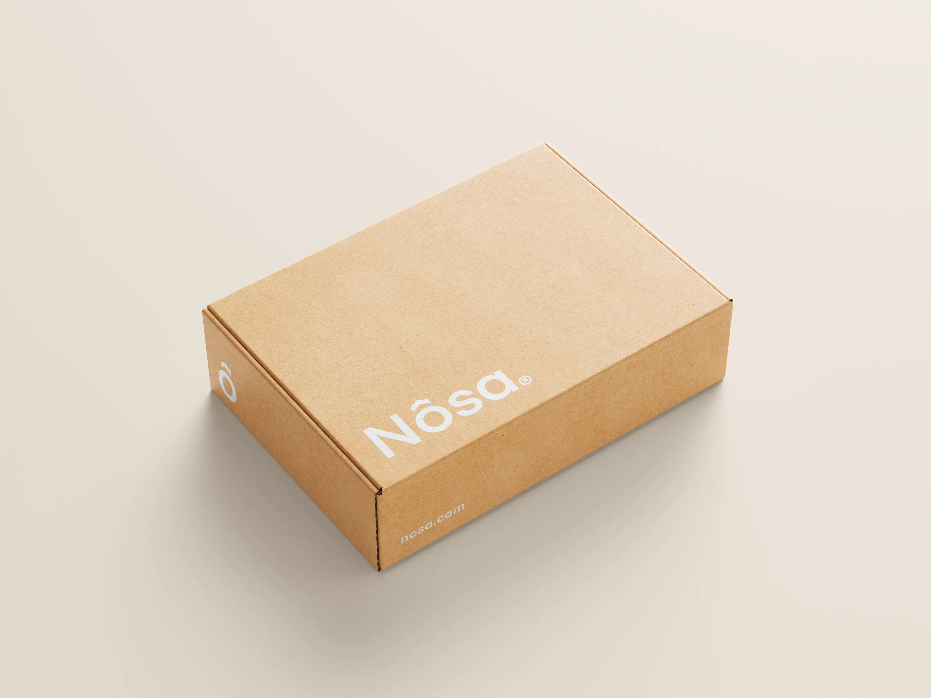 A Nosa mailer box in kraft board.